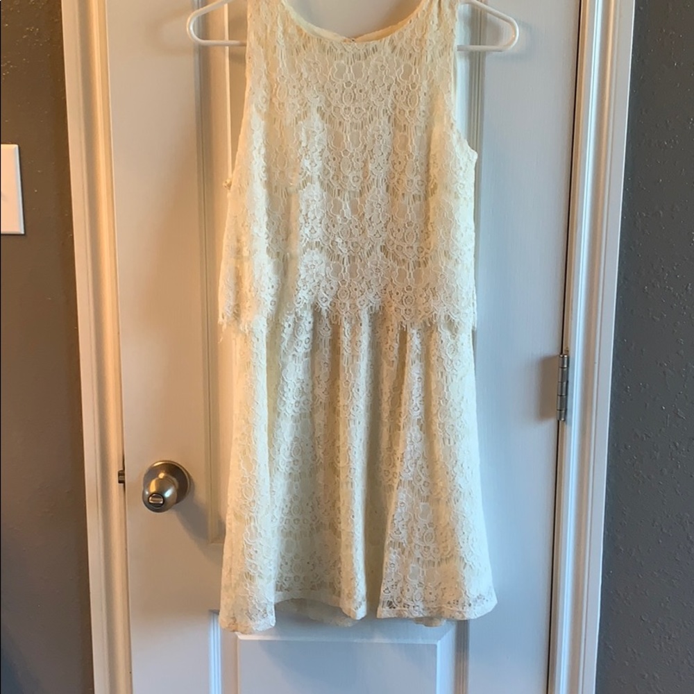 Cream lace dress